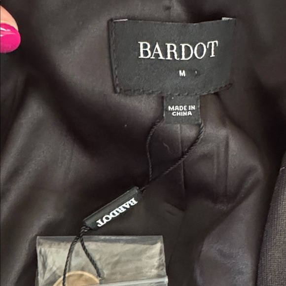 NWT Anthropologie BARDOT Odyssey Black Button Front Blazer Size 6 - Picture 8 of 9